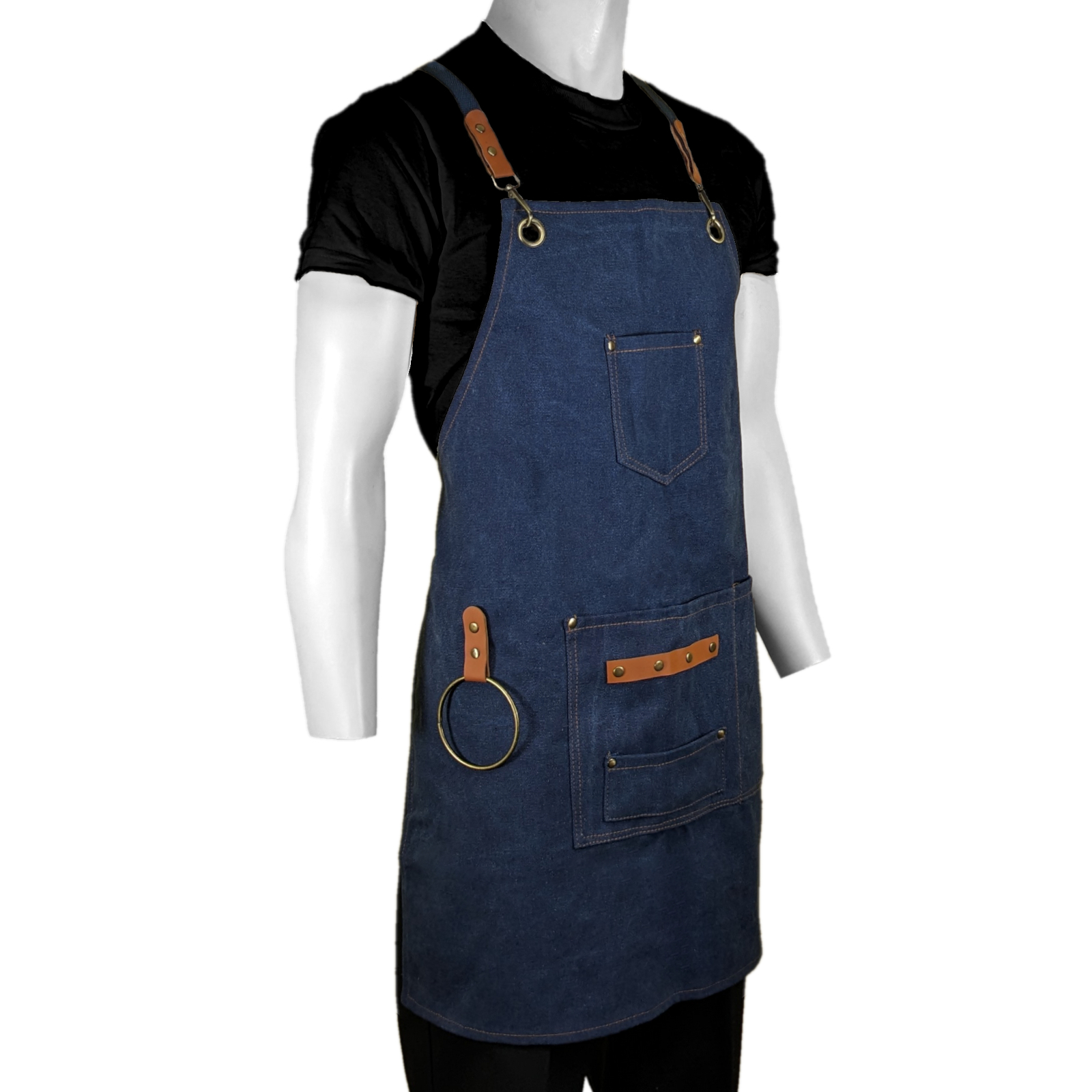 ChefsCloset Elmwood Towel Ring Cotton Cross Back Apron - ChefsCloset