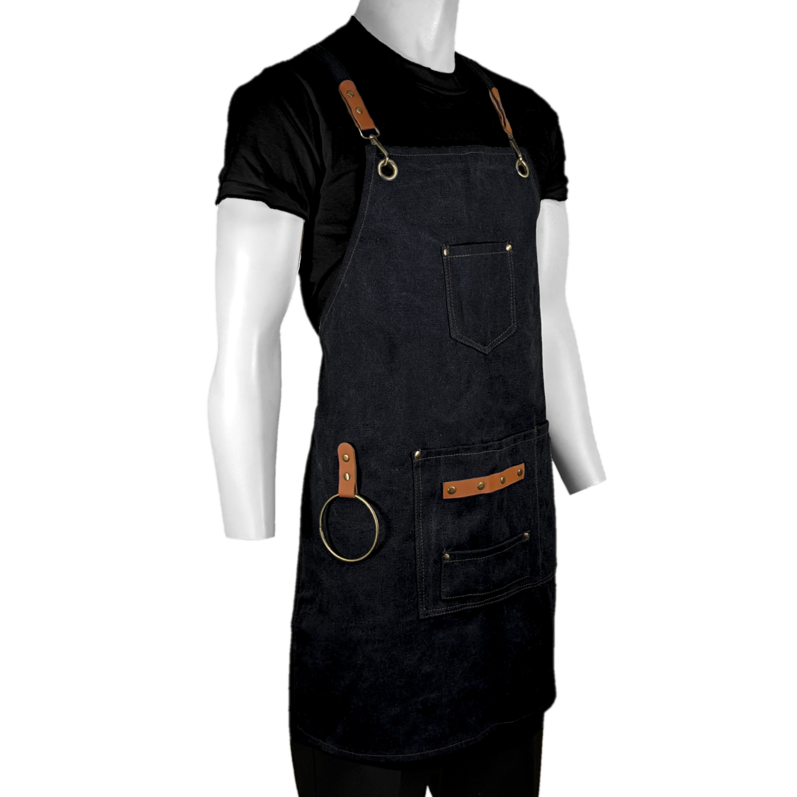 ChefsCloset Elmwood Towel Ring Cotton Cross Back Apron - ChefsCloset