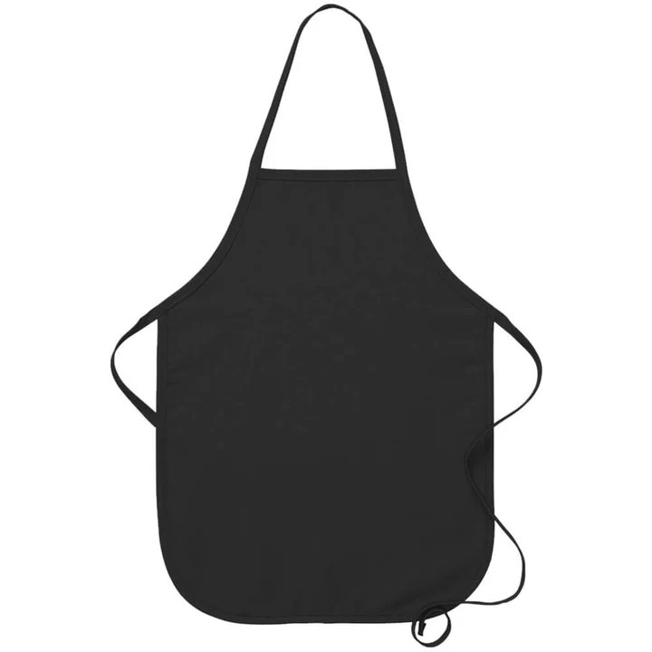 Child Bib Apron, No Pocket Black Child Bib Apron, No Pocket Black