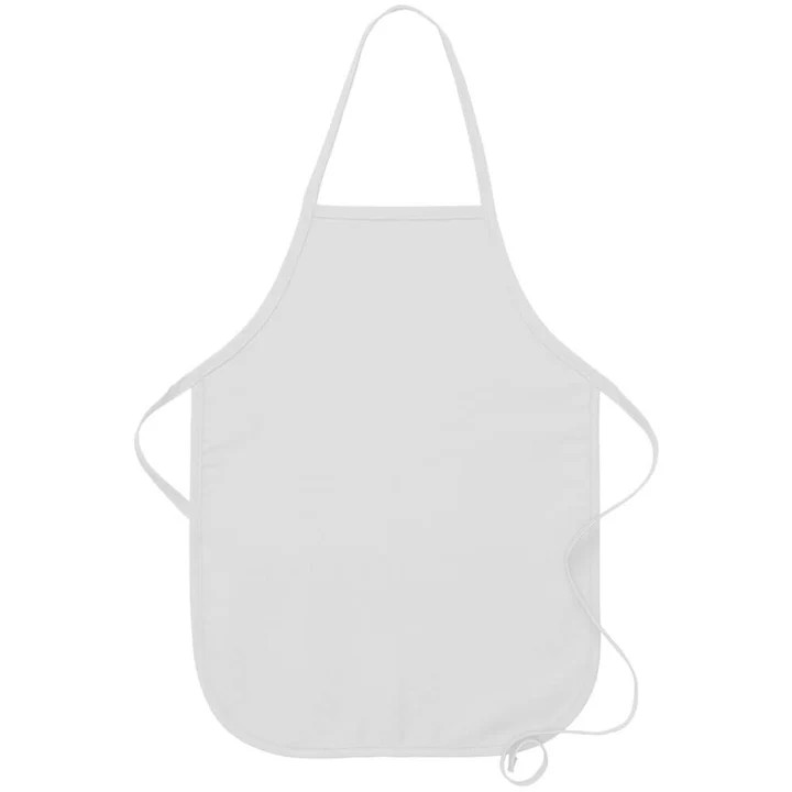 Child Bib Apron, No Pocket White Child Bib Apron, No Pocket White