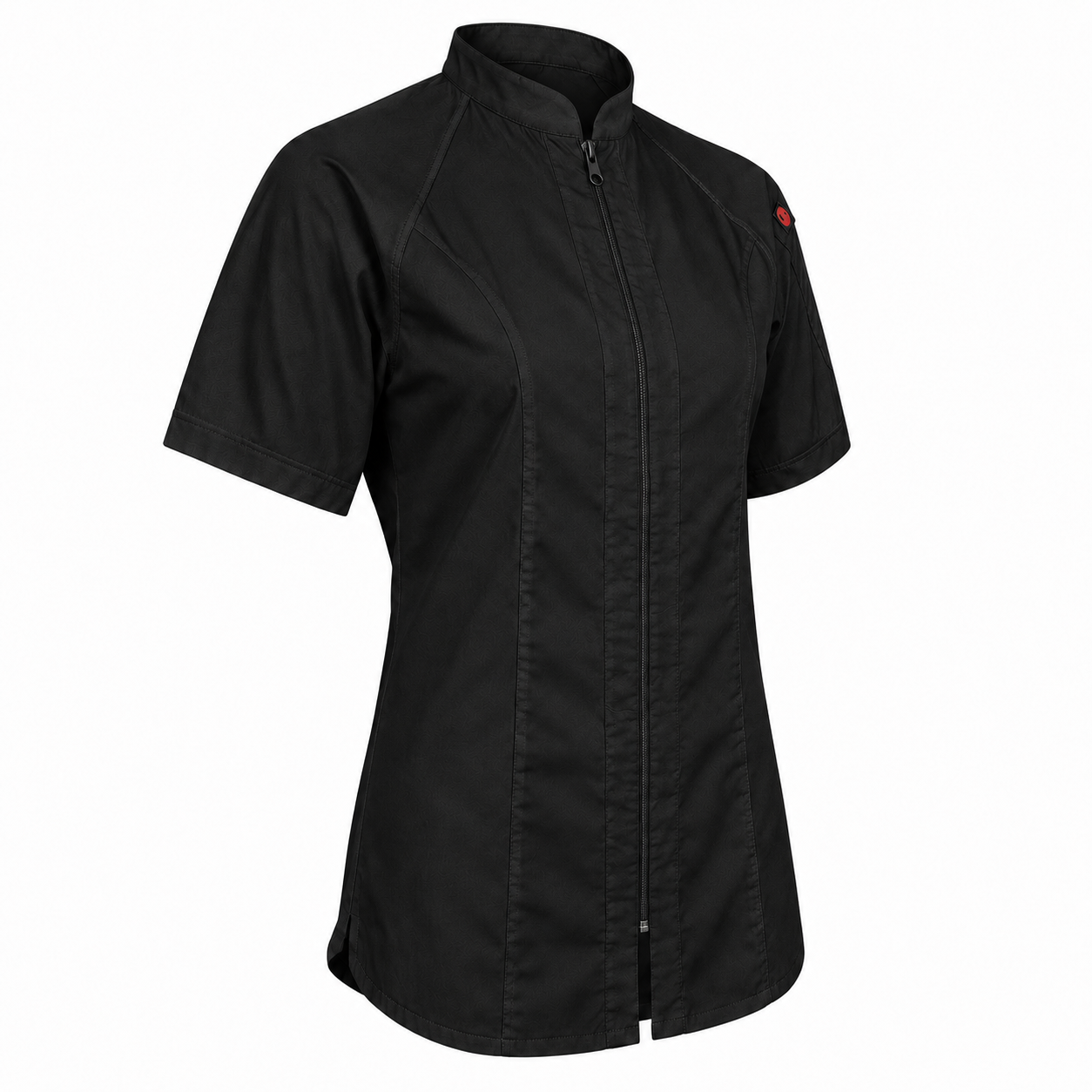 Women's Short Sleeve Union Chef Coat, Black