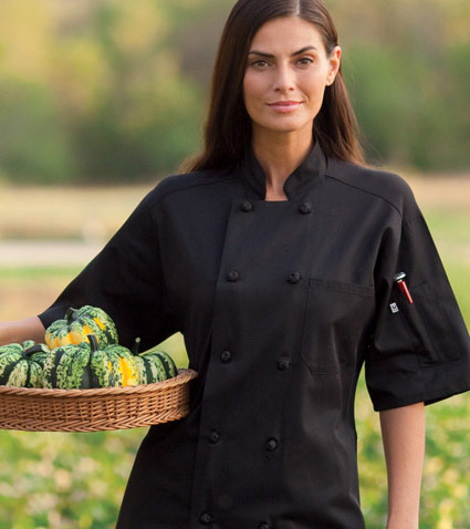 Short Sleeve Chef Coats for Women