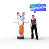 Aviso Inflable Llamador 3D Gato 100% Impresion Digital | 2 a 3 metros