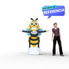 Llamador Inflable Troquelado Abeja 100% impresión digital | 2 a 4 metros