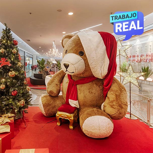 Decoración Navideña Bolsos Navideños En Tela Oso Inflable