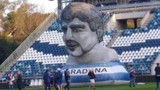 Inflables de Maradona en su debút como director técnico 