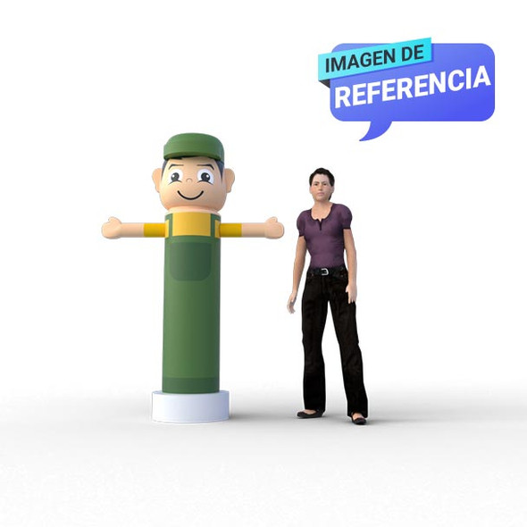 dummie publicitario personaje Jardinero 2 Metros Inflable  Render