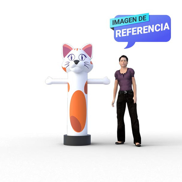 Aviso Inflable Llamador 3D Gato 100% Impresion Digital | 2 a 3 metros