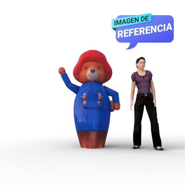 Llamador Inflable Troquelado oso 100% impresión digital | 2 a 4 metros