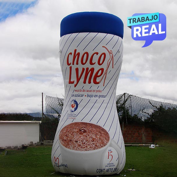 Envase Tarro Inflable Choco Line Bogotá