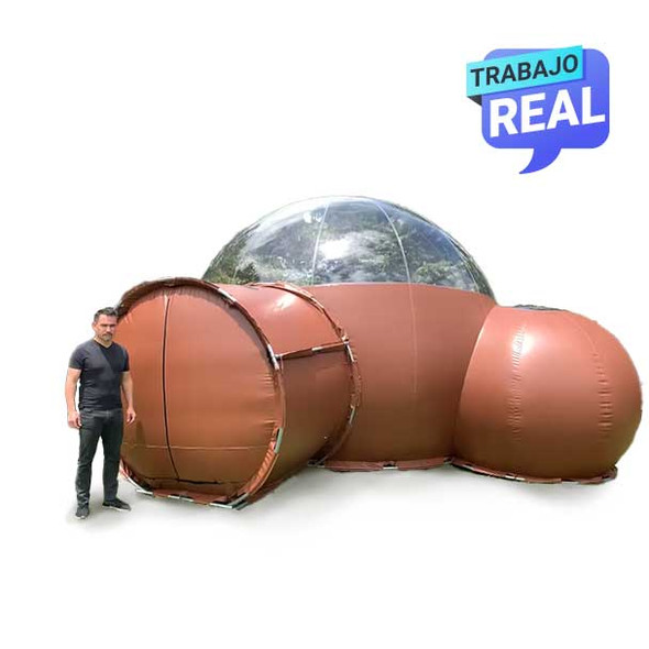 burbuja inflable gigante glamping Uso