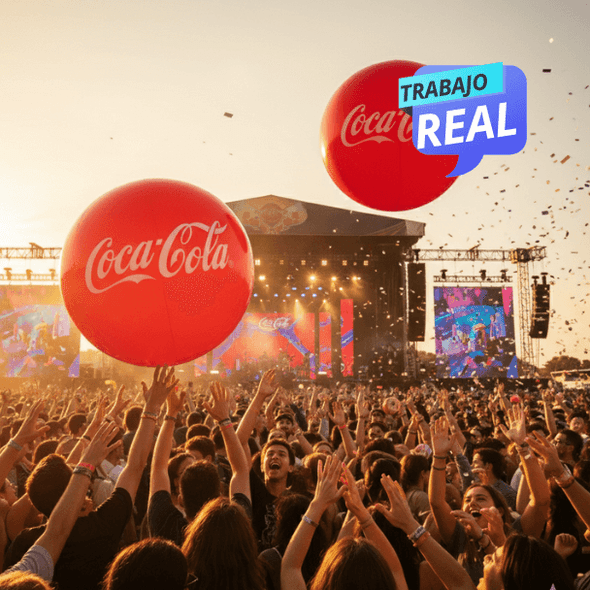 Balón inflable concierto Coca Cola