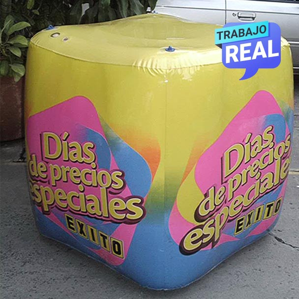 Logo Cubo Sellado Inflable Exito Bogotá
