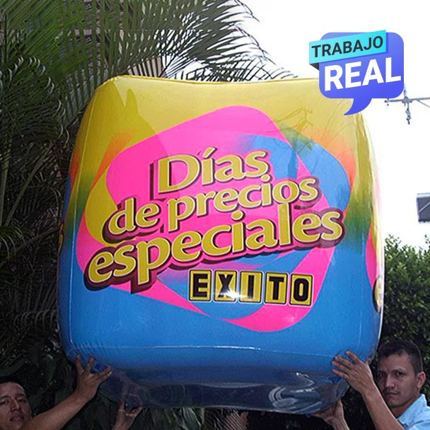 Logo Cubo Sellado Inflable Exito Medellín