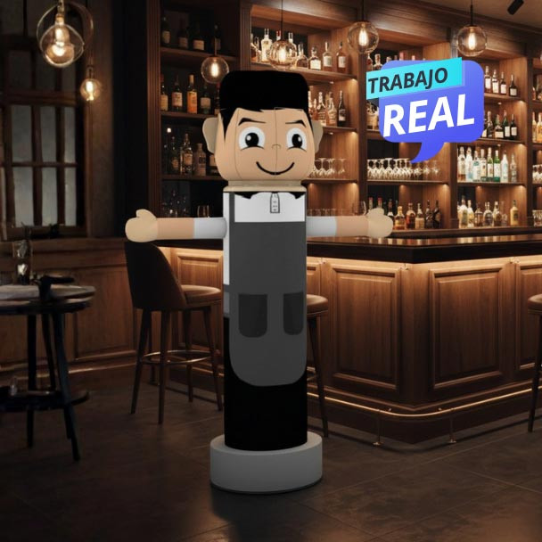 llamador inflable 3d barista 3