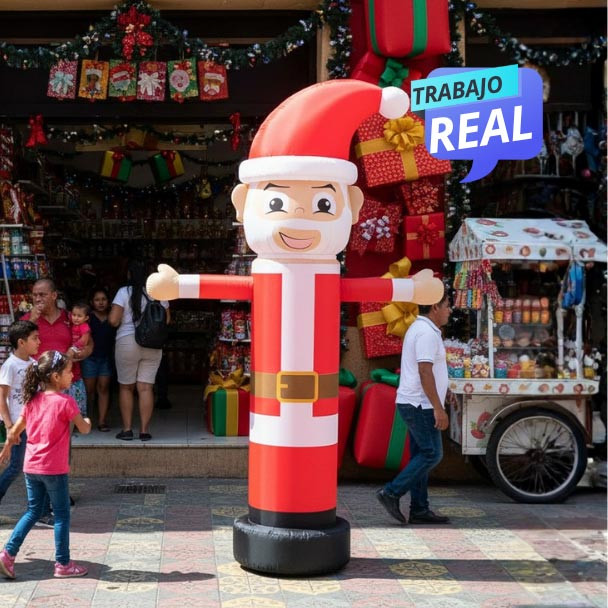 Llamador Inflable Personaje Papá Noel 100% Impresion Digital | 2 a 3 metros