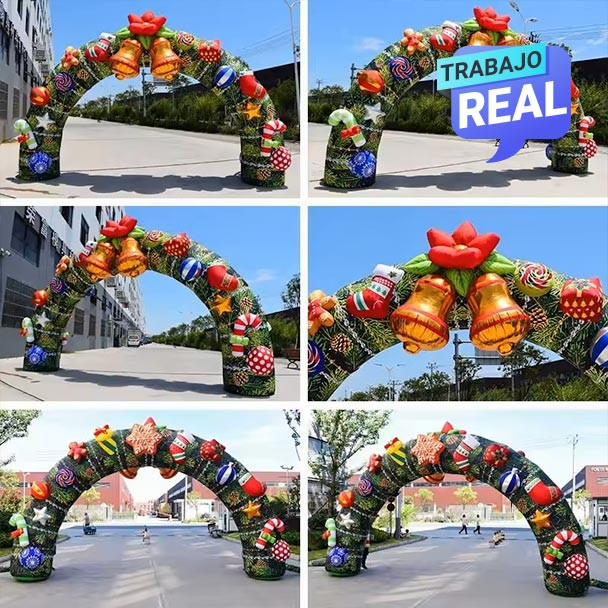 Arco tubular navideño personalizado