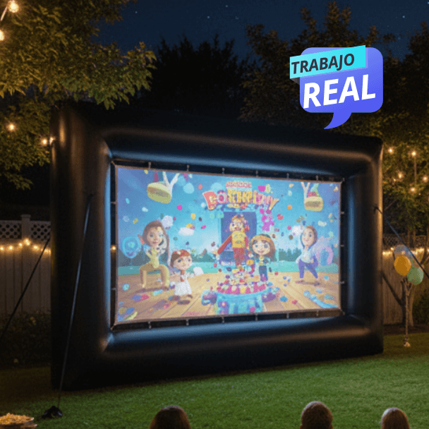 Pantalla inflable para cumpleaños Pantalla inflable para cumpleaños