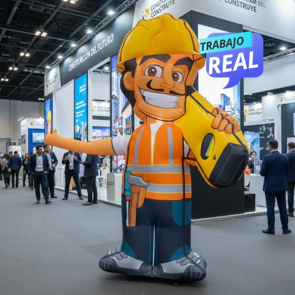 Llamador Inflable Troquelado Constructor 100% impresión digital | 2 a 4 metros