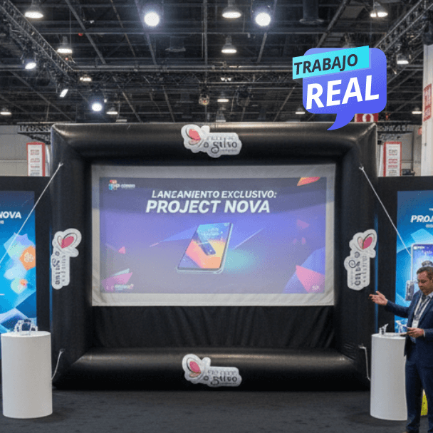 Pantalla inflable para lanzamientos