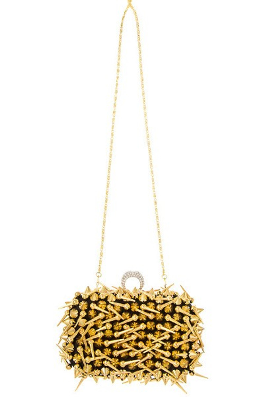 Eclipse Kitsch Clutch | Sequin Clutch with Gold Metal Chain Online