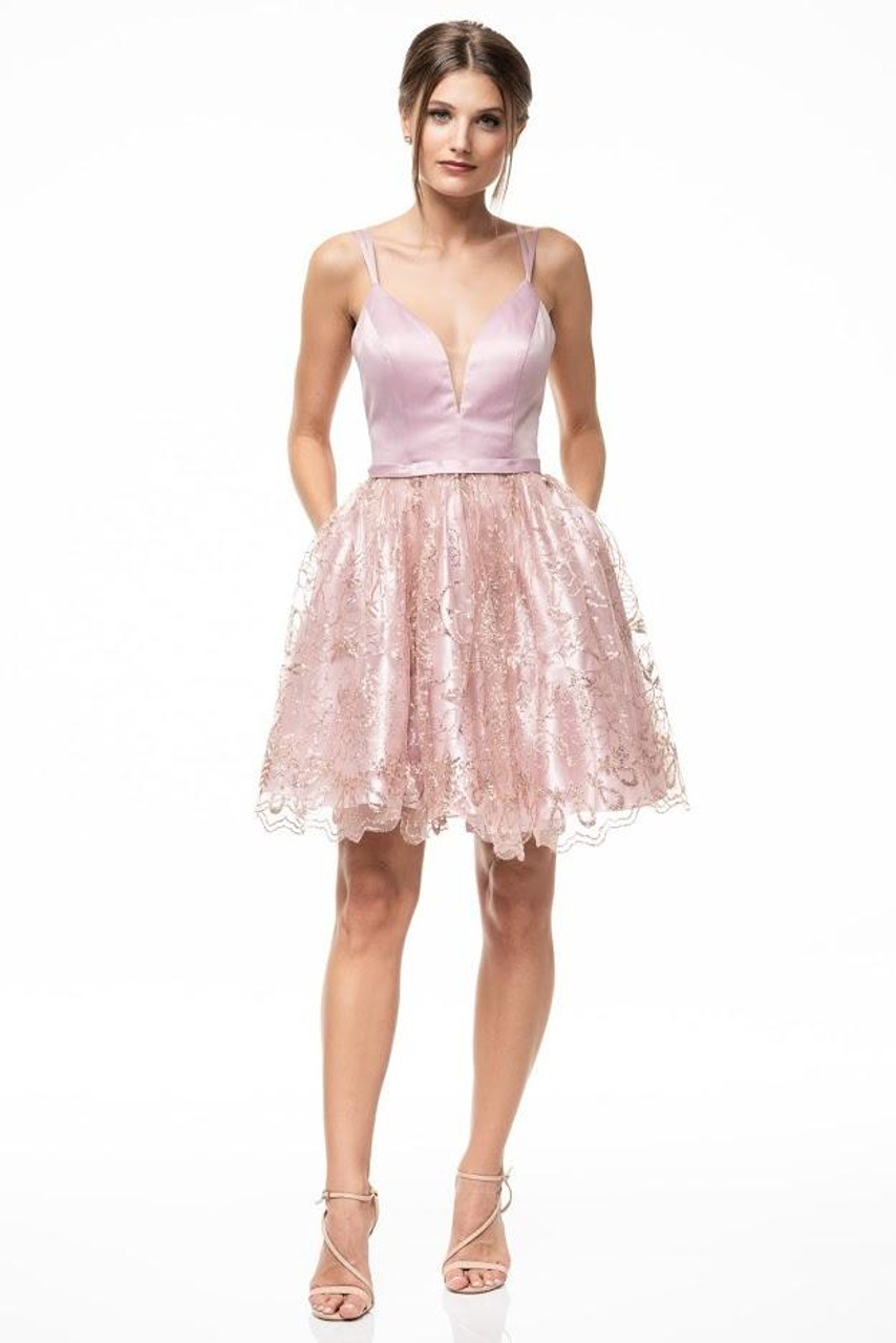 [$148.99] Stunning Beaded Embroidery Aline Tulle Pink Prom Dress Sleeveless  Wholesale #T79034 