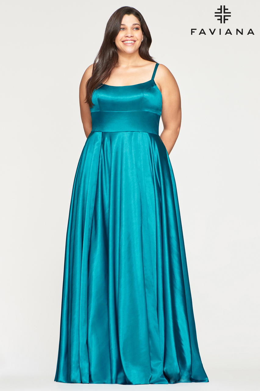 faviana light blue prom dress