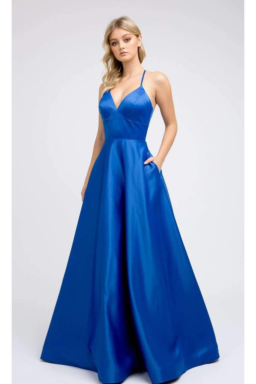 Off Shoulder Royal Blue Party Dresses Hoco | Royal blue homecoming dresses,  Satin homecoming dress, Royal blue party dress