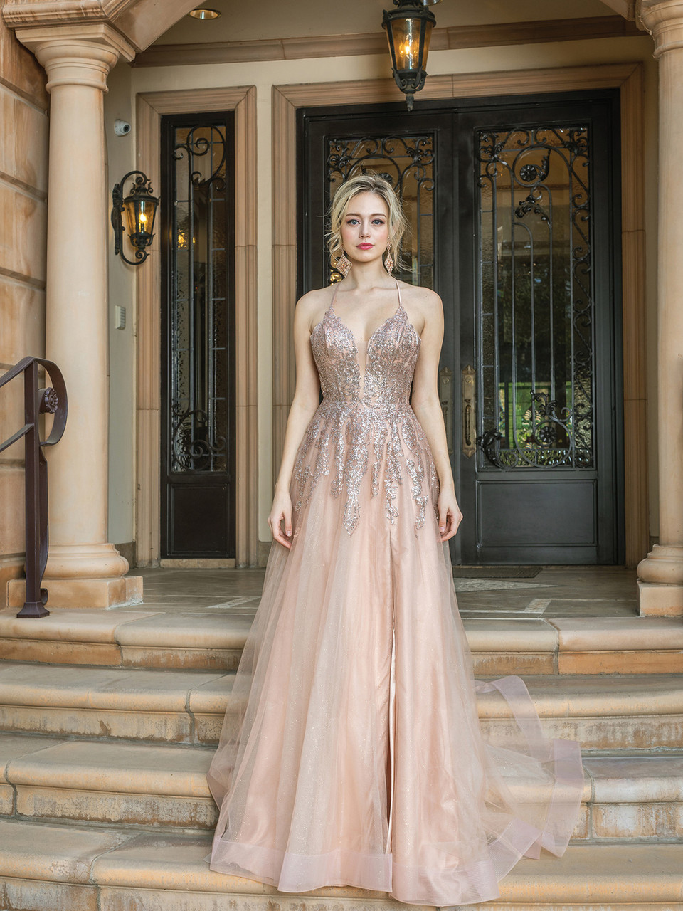 rose gold a line dress
