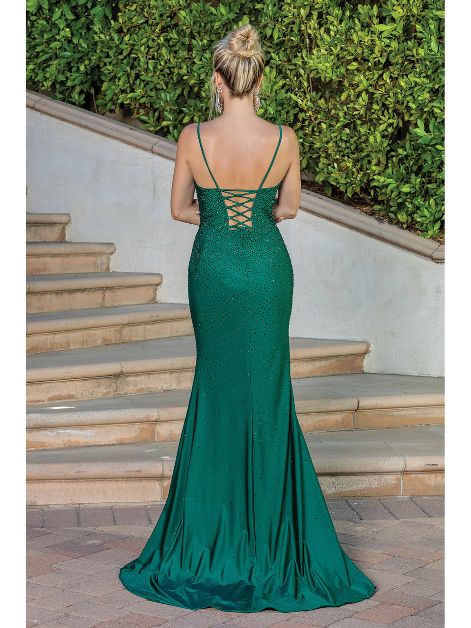 Long Fitted Prom Dress with Side Slit 