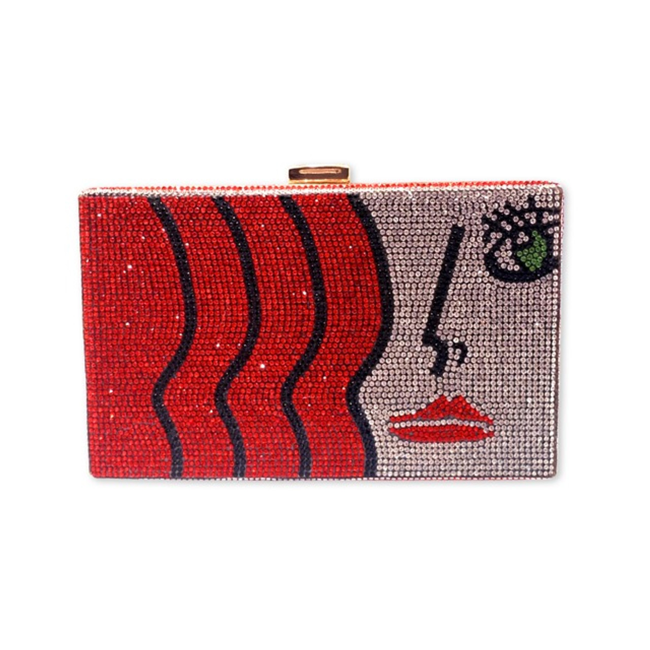 Mocha and red medium-sized handmade Clutch Purse – Kulcha Kernel