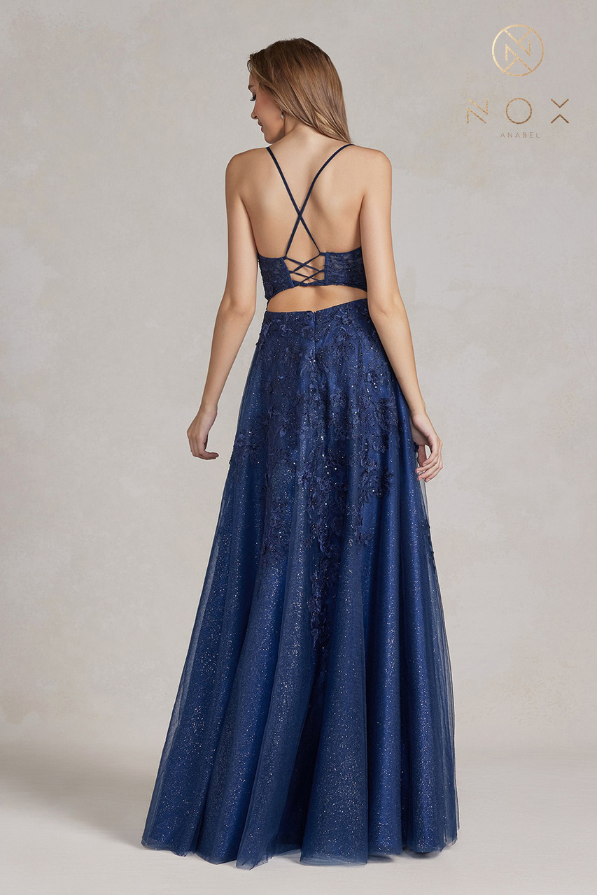 Navy Blue Formal Evening Gowns, Long Prom Dress | Fruugo KR