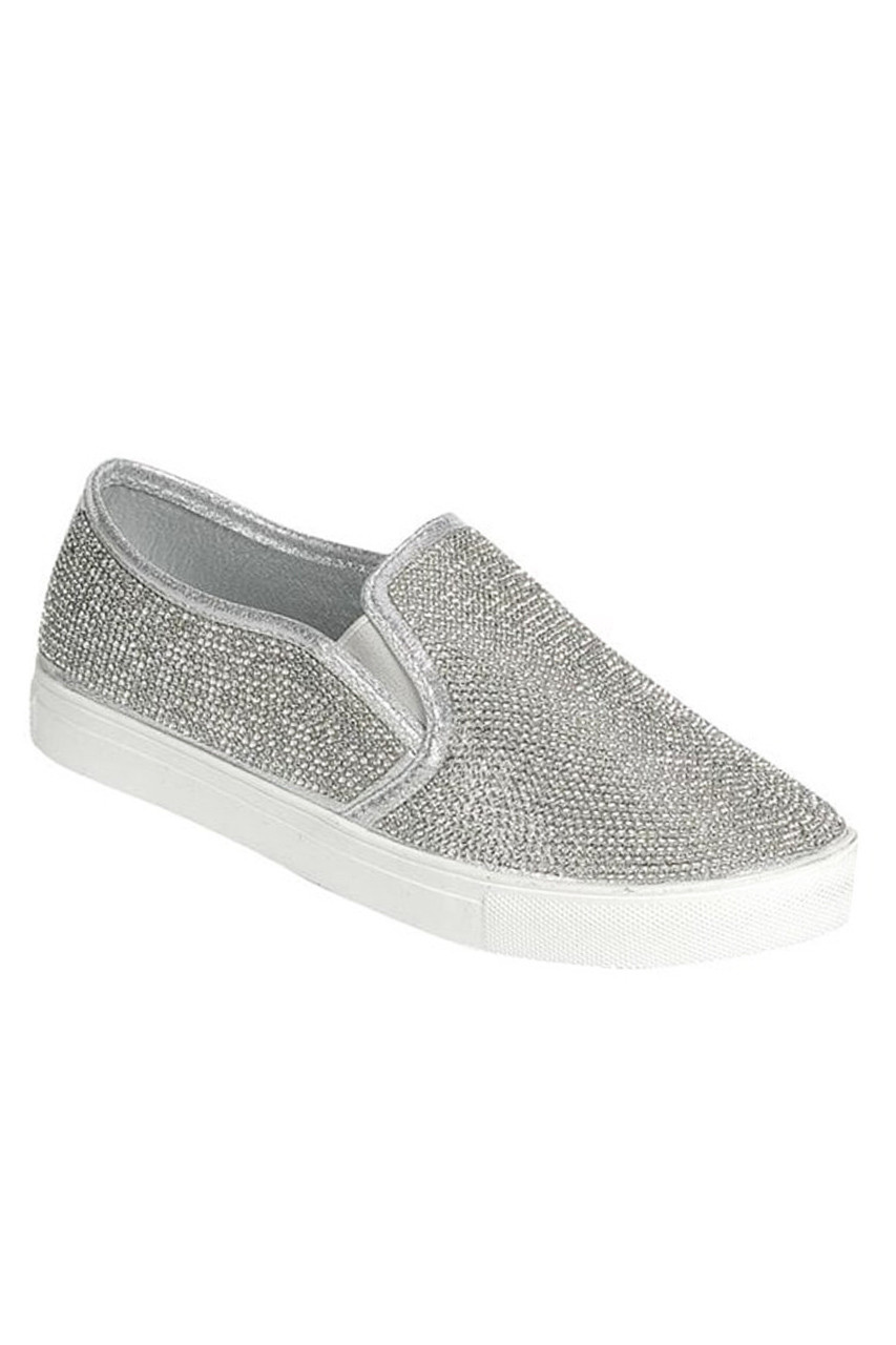 Slip on deals sneakers with bling