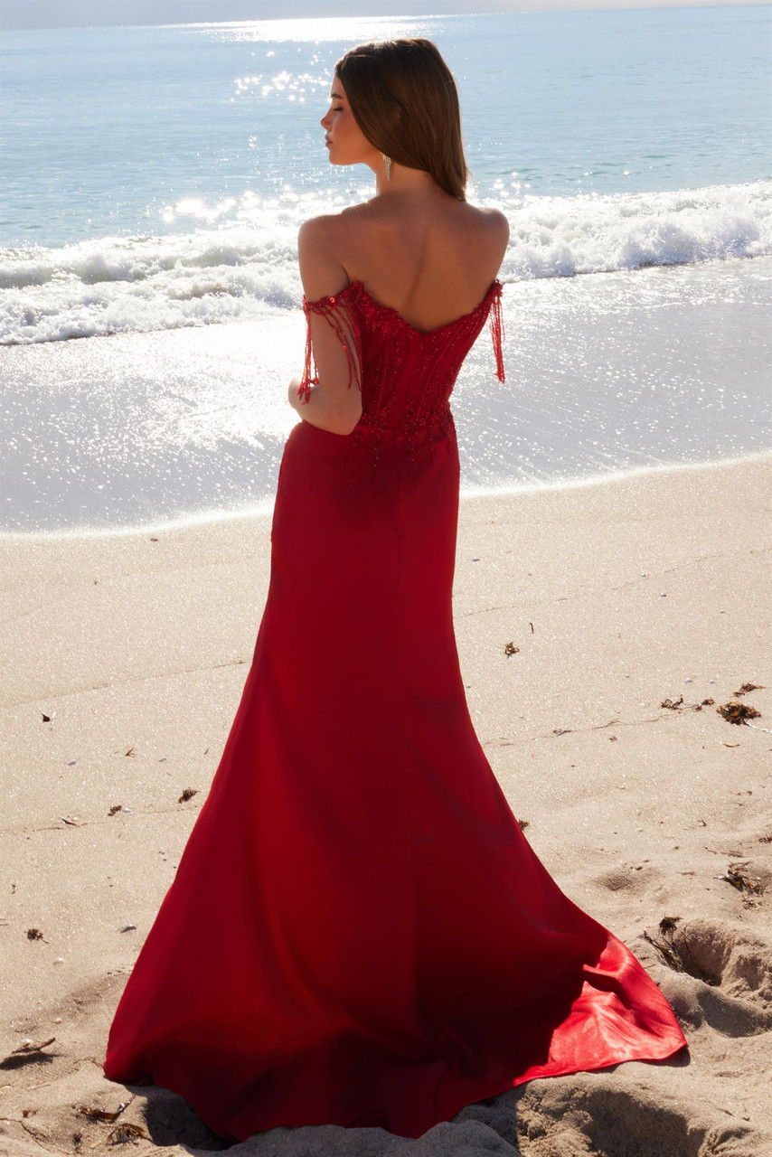 Sweetheart Off-Shoulder Dress style F1571 - Prom-Avenue