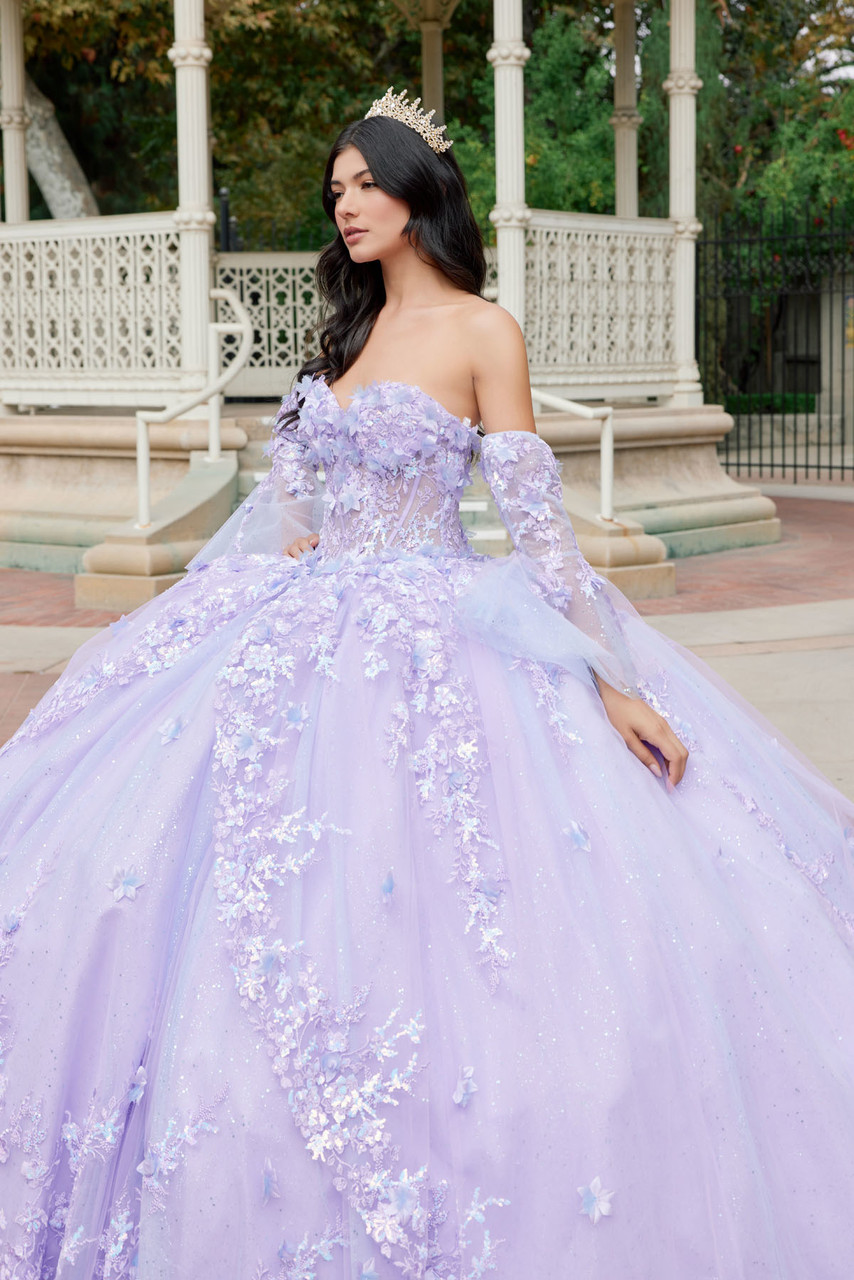 purple quince dress Quinceanera Dresses with 3D Butterfly Sweet 16 15 Prom XV Ball Gowns Perfect for any special occasion House of Wu 56482 Butterfly