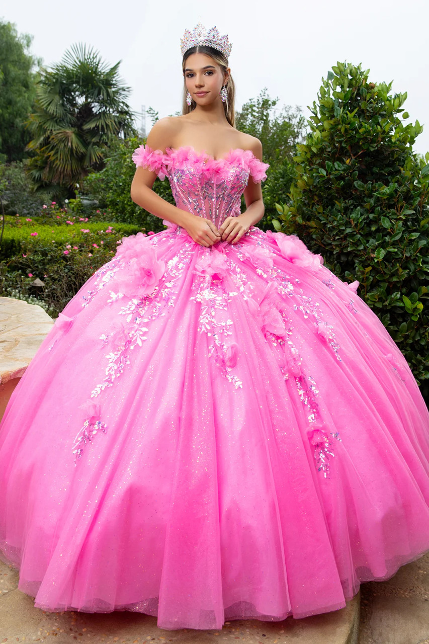 pink quincenera dress Train Only QS3129 line ball gown that exudes grace and sophistication Charming Ball Gown Pink Quinceanera