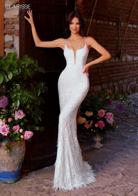 CLARISSE 62243, 
white, white dress, long white dress, white soiree dress, white party dress, wedding, wedding dress, wedding gown, bridal, reception, bridal gown, elegant prom dress, sophisticated prom dress, perfect prom dress, teen school dance dress, dance dress, evening wear, evening dress, PROM AVENUE