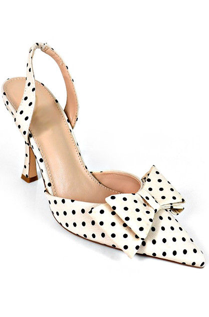 polka dot, polka dot shoes, polka dot heels, elegant heels, shoes, party shoes, party heels, prom avenue 