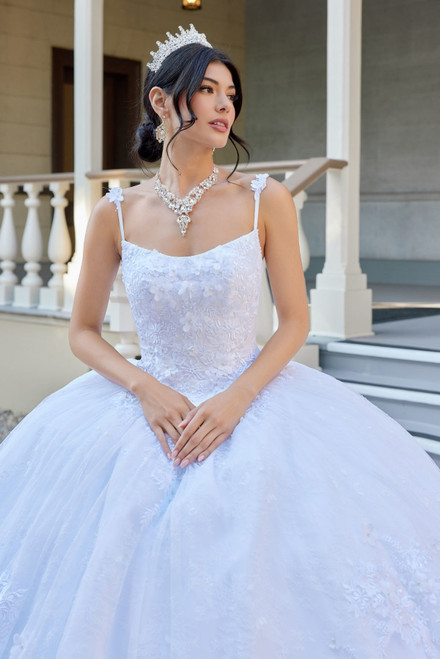 JT1496HW, White quinceanera dress, White  quinceanera , White  strapless quinceanera dress,  elegant quinceanera dress, sophisticated quinceanera dress, perfect quinceanera, PROM AVENUE