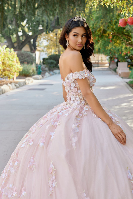 JT1460J, Pink quinceanera dress, pink quinceanera , pink strapless quinceanera dress,  elegant quinceanera dress, sophisticated quinceanera dress, perfect quinceanera
Perfect pink quinceanera dress off the shoulder quinceanera dress 3d lace appliqué, PROM AVENUE
