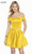 Perfect party dress that is both fun and ready to dance the night away , perfect for homecoming dance in two piece in style Alyce 1462. It features satin fabric and pockets- shop prom-avenue 

Available in Yellow, Claret, Peacock, Black, Royal, Emerald and Blue Opal 