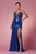 Sweet and daring, modern and chic long party dress with V neckline. This dress is adorned with intricate embroidered bodice with side slit to show some legs in style NX S1016- shop prom avenue

Available in Royal Blue, Red