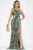 Green  One Shoulder Sequin Dress 