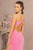 A perfect dress for a perfect prom in style GL3145 with fitted mermaid style to hug your curves. This dress has open cut out back and spaghetti straps- shop prom avenue 
Available in Hot Pink as Shown 