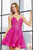 Glitter short dress with V neckline by Adora style 1034 with in A-line silhouette, the sleeveless illusion V neckline and spaghetti straps, This dress has open back zipper closure. - shop prom-avenue

Available in Fuchsia, Champagne

Perfect for Graduation, Homecoming, cocktail, semi formals, wedding guest , Damas Court