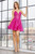 Adora 1034, fuchsia dress, short fuchsia dress, A=line dress 