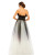 Strapless Feather Tulle Gown