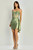 adora 1082, short dress, homecoming dress, sweetheart neckline, sleeveless, side slit, sage short dress, prom avenue, zip up back,