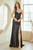 AMELIA 5074, black dress, black formal dress, black prom dress, black gown, long black gown, strapless gown, strapless prom gown, strapless prom dress, prom dress with side slit, prom avenue