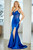 AMELIA 9081, Blue prom dress, blue formal gown, blue semi formal gown, blue strapless dress, blue fitted dress, blue prom dress with side slit, gala dress, winter formals, elegant prom dress, sophisticated prom dress, perfect prom dress, teen school dance dress, dance dress, evening wear, evening dress,  prom avenue